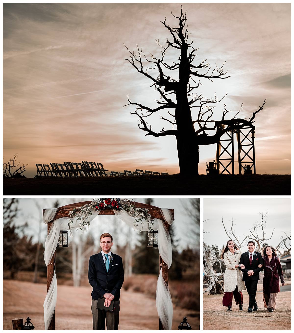 Wedding ceremony pictures outdoor at Ghost Tree Pronghorn Resort