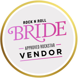 Featured rockstar photographer badge for Rock and Roll bride magazine
