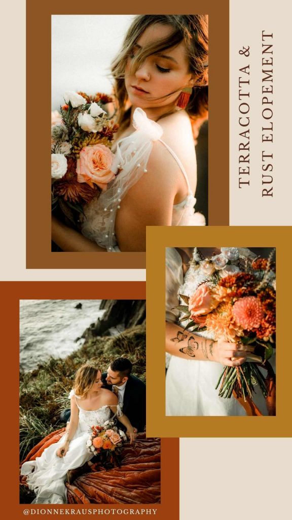 Terracotta and Rust Color Palette by Oregon Wedding and elopement photographer