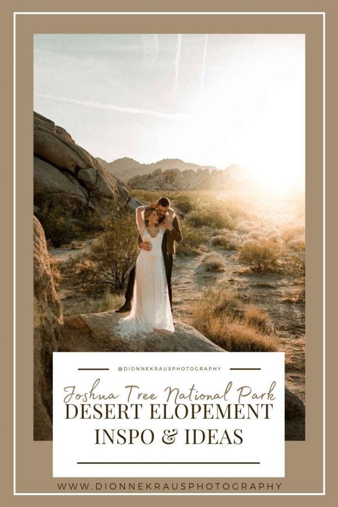 Joshua Tree National Park Elopement with neutral tones, bohemian vibes and delicate details by Oregon Wedding Photographer Dionne Kraus Photography