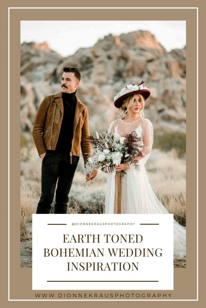 intimate bohemian joshua tree national park elopement with neutral tones and delicate details 