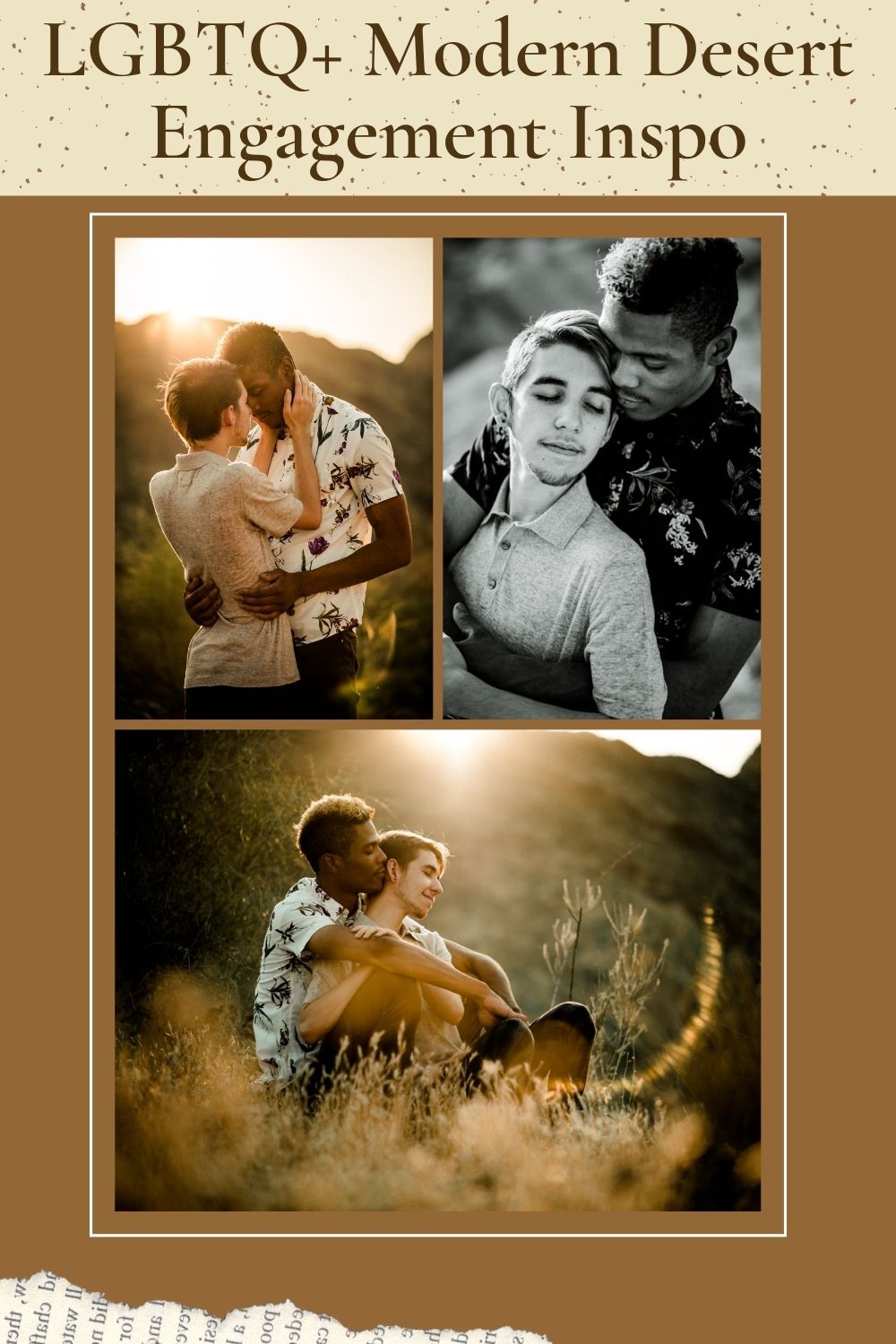 Epic location in the Gold Canyon desert in Arizona for your lgbtq+ engagement session